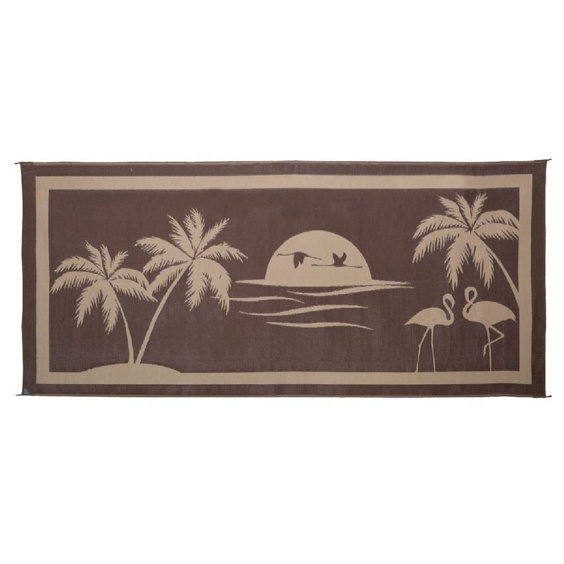 Stylish Camping TO8187 Brown/Beige 8' x 18' Tropical Oasis Mat, 1 Pack - Image 3